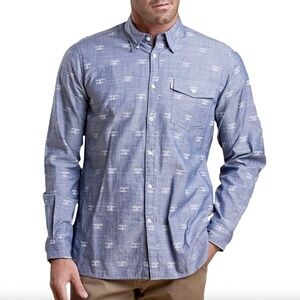 BARBOUR Beacon Chambray Shirt M Blue
